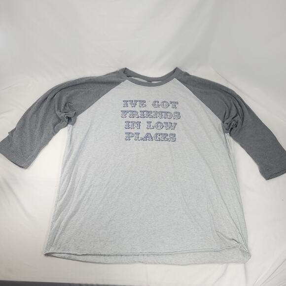 Ive Got Friends In Low Places Crew Neck Short Sleeve T Shirt Mens Size 3XL Gray - Picture 2 of 8